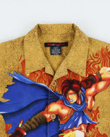 Vintage 1990s Soya Anime Manga Graphic Cuban Collar Short Sleeve Shirt - S
