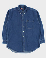 Vintage Y2K 00s Chaps Ralph Lauren Heavyweight Long Sleeve Denim Shirt - L