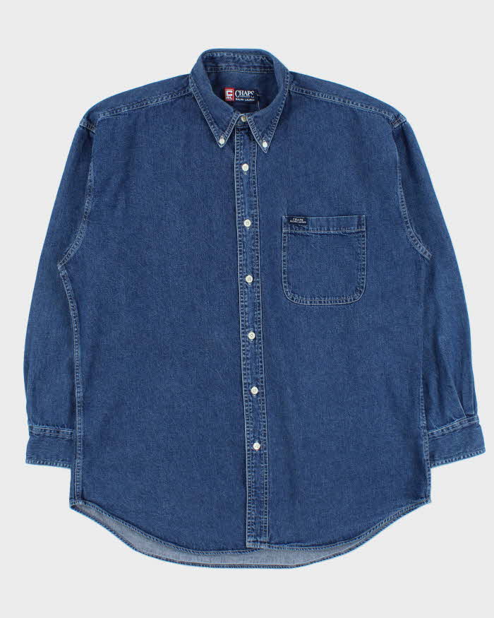 Vintage Y2K 00s Chaps Ralph Lauren Heavyweight Long Sleeve Denim Shirt - L