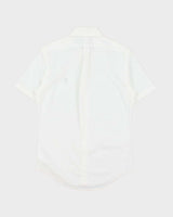 Vintage Ralph Lauren Slim Fit Seersucker Short Sleeve Shirt - S