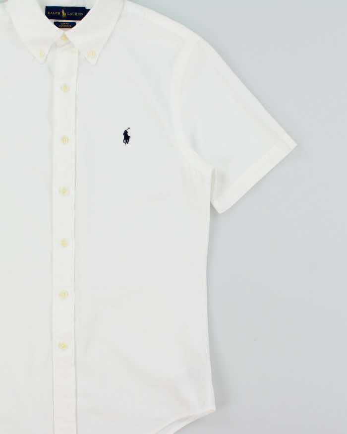 Vintage Ralph Lauren Slim Fit Seersucker Short Sleeve Shirt - S