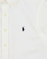 Vintage Ralph Lauren Slim Fit Seersucker Short Sleeve Shirt - S