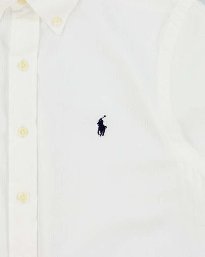 Vintage Ralph Lauren Slim Fit Seersucker Short Sleeve Shirt - S