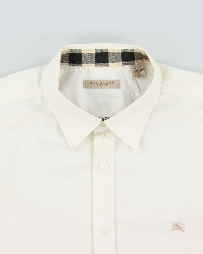 Vintage Y2K 00s Burberry Brit Nova Check Cuff Long Sleeve Dress Shirt - XL