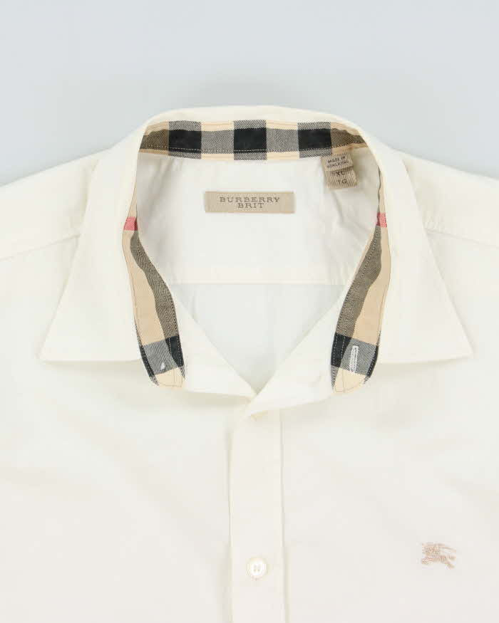 Vintage Y2K 00s Burberry Brit Nova Check Cuff Long Sleeve Dress Shirt - XL