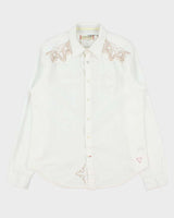 Vintage Y2K 00s Guess Striped Embroidered Long Sleeve Western Shirt - L
