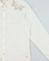 Vintage Y2K 00s Guess Striped Embroidered Long Sleeve Western Shirt - L