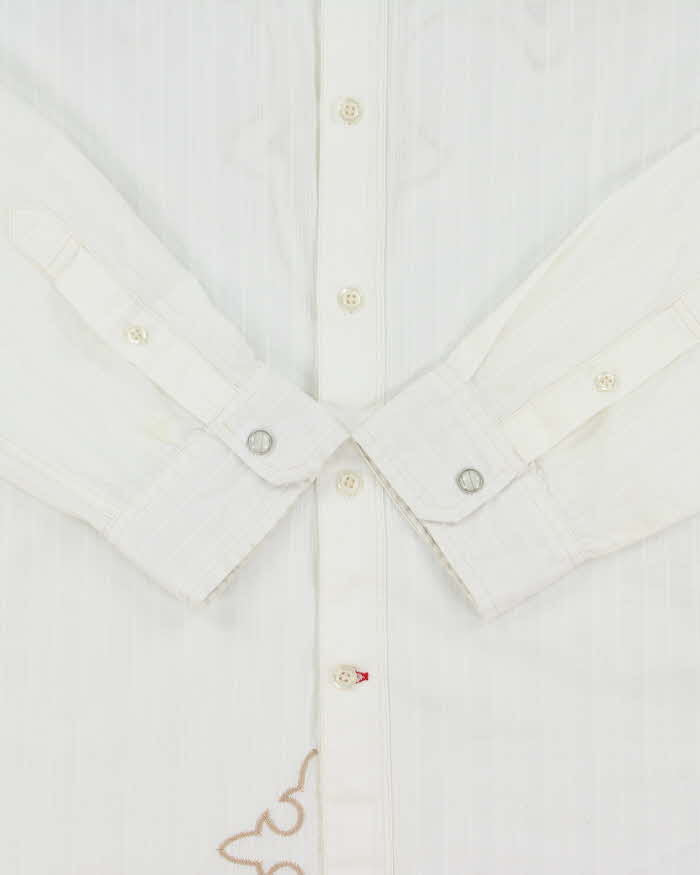 Vintage Y2K 00s Guess Striped Embroidered Long Sleeve Western Shirt - L