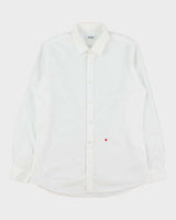 Vintage Y2K 00s Moschino Embroidered Heart Long Sleeve Shirt - L