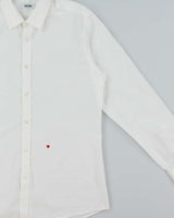 Vintage Y2K 00s Moschino Embroidered Heart Long Sleeve Shirt - L