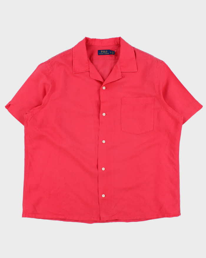 Vintage Ralph Lauren Linen &amp; Cotton Blend Short Sleeve Shirt - XL