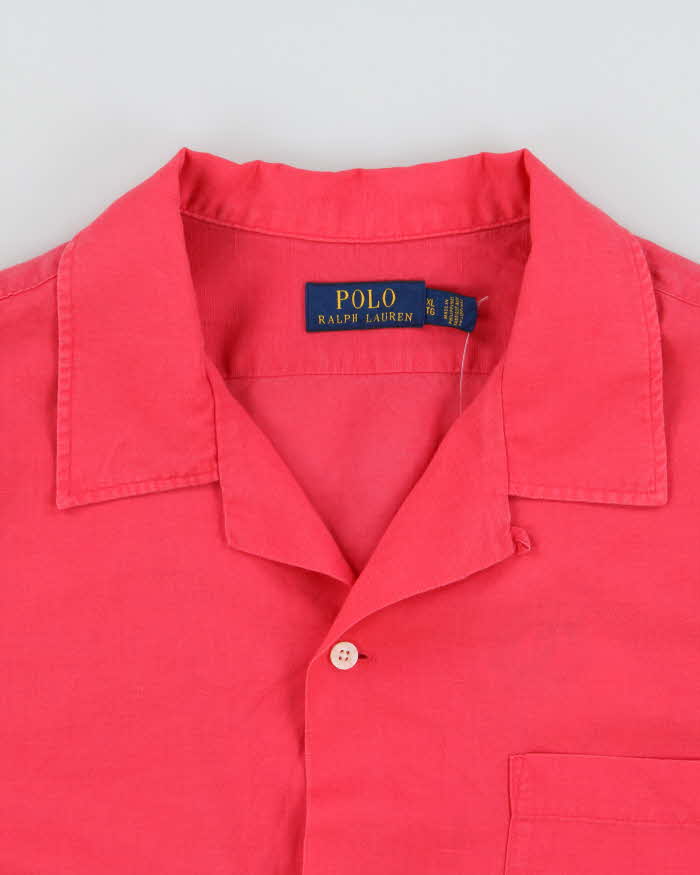Vintage Ralph Lauren Linen &amp; Cotton Blend Short Sleeve Shirt - XL