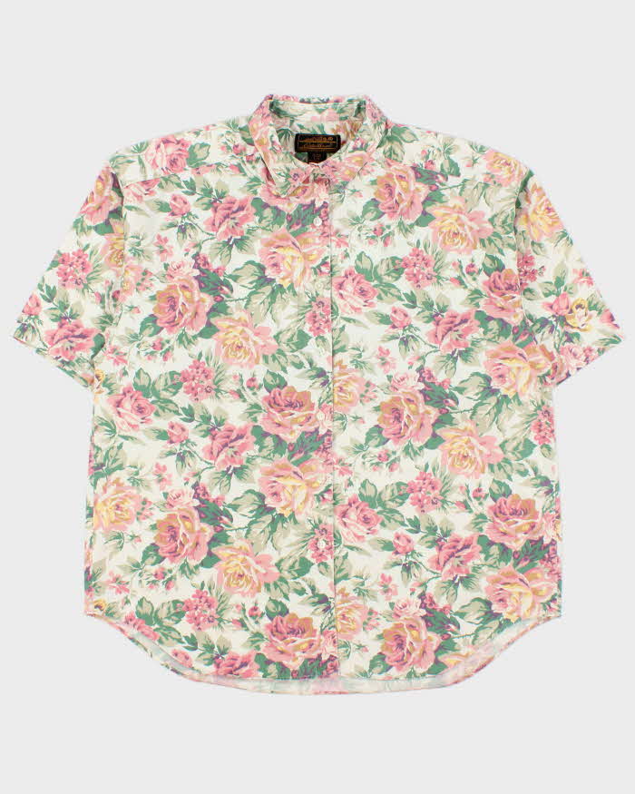Vintage 1990s Eddie Bauer Floral Short Sleeve Shirt - L