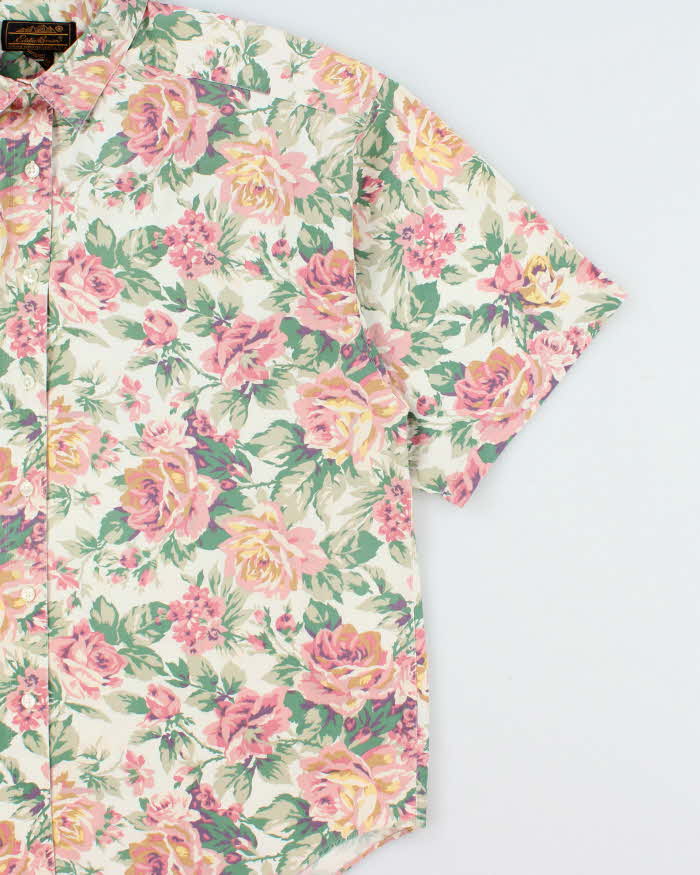 Vintage 1990s Eddie Bauer Floral Short Sleeve Shirt - L