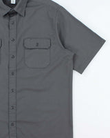 Vintage Carhartt Grey Twill Canvas Short Sleeve Workwear Shirt - XL