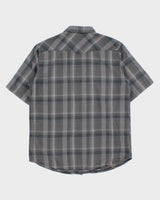 Vintage Y2K 00s Levi's Plaid Pearl Snap Button Short Sleeve Western Shirt - M