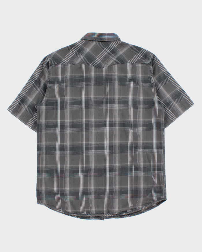 Vintage Y2K 00s Levi's Plaid Pearl Snap Button Short Sleeve Western Shirt - M