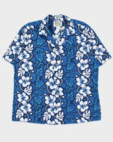 Vintage 1990s Ky's Made In USA Floral Hawaiian Shirt - XL