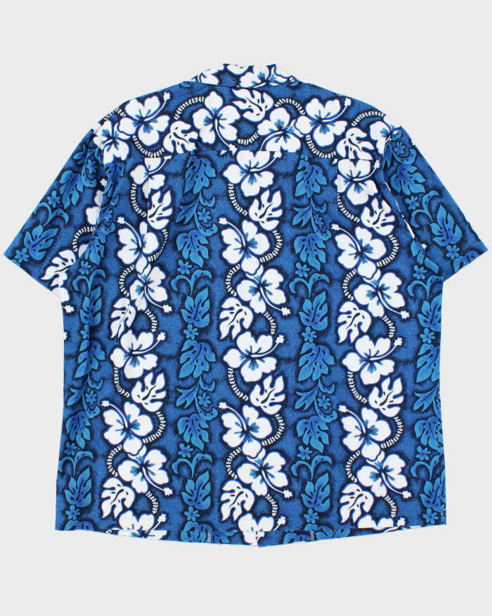 Vintage 1990s Ky's Made In USA Floral Hawaiian Shirt - XL