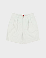 Vintage Y2K 00s Tommy Hilfiger Double Pleated Chino Relaxed Fit Wide Leg Bermuda Shorts - W30