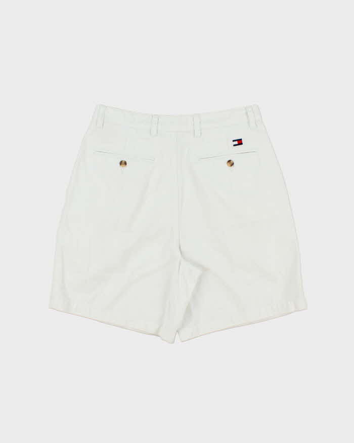 Vintage Y2K 00s Tommy Hilfiger Double Pleated Chino Relaxed Fit Wide Leg Bermuda Shorts - W30
