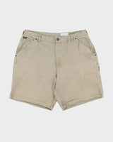 Vintage Sorel Khaki Canvas Relaxed Fit Wide Leg Carpenter Shorts - W38