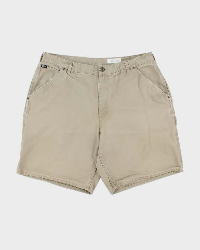 Vintage Sorel Khaki Canvas Relaxed Fit Wide Leg Carpenter Shorts - W38