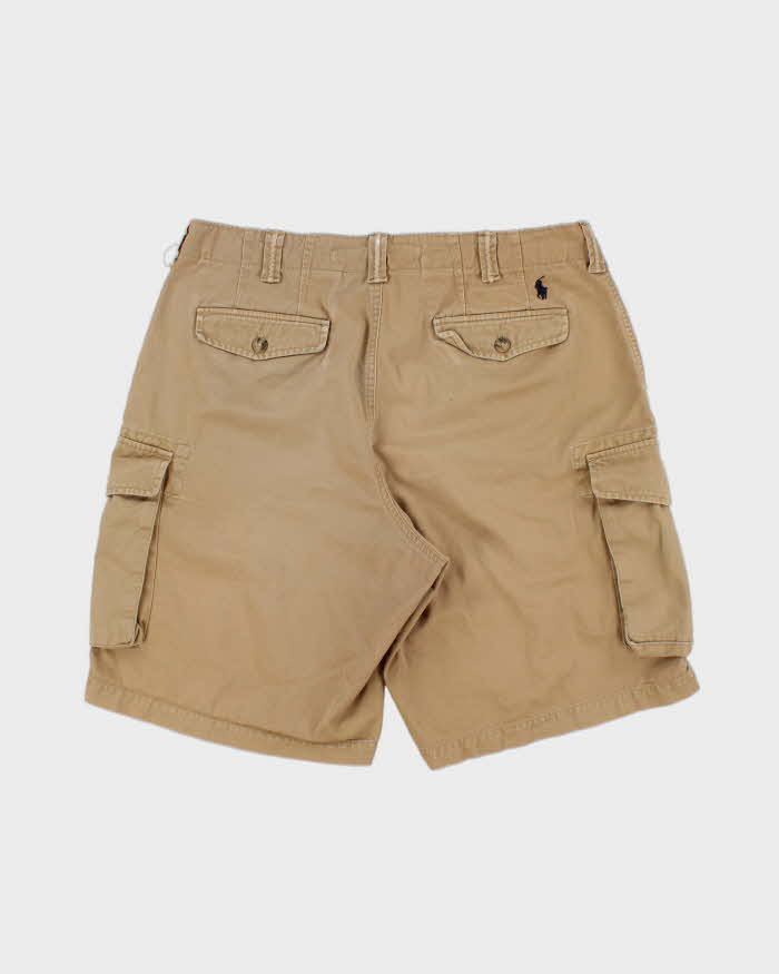 Vintage Polo Ralph Lauren Canvas Relaxed Fit Wide Leg Cargo Shorts - W33