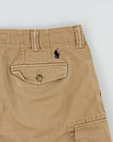 Vintage Polo Ralph Lauren Canvas Relaxed Fit Wide Leg Cargo Shorts - W33