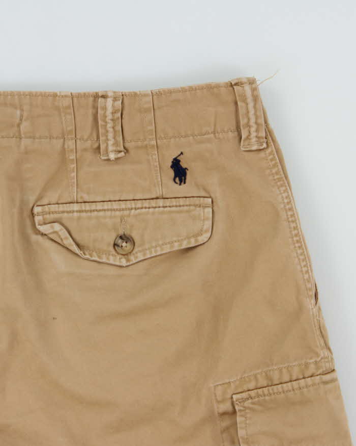 Vintage Polo Ralph Lauren Canvas Relaxed Fit Wide Leg Cargo Shorts - W33