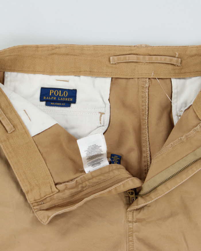 Vintage Polo Ralph Lauren Canvas Relaxed Fit Wide Leg Cargo Shorts - W33