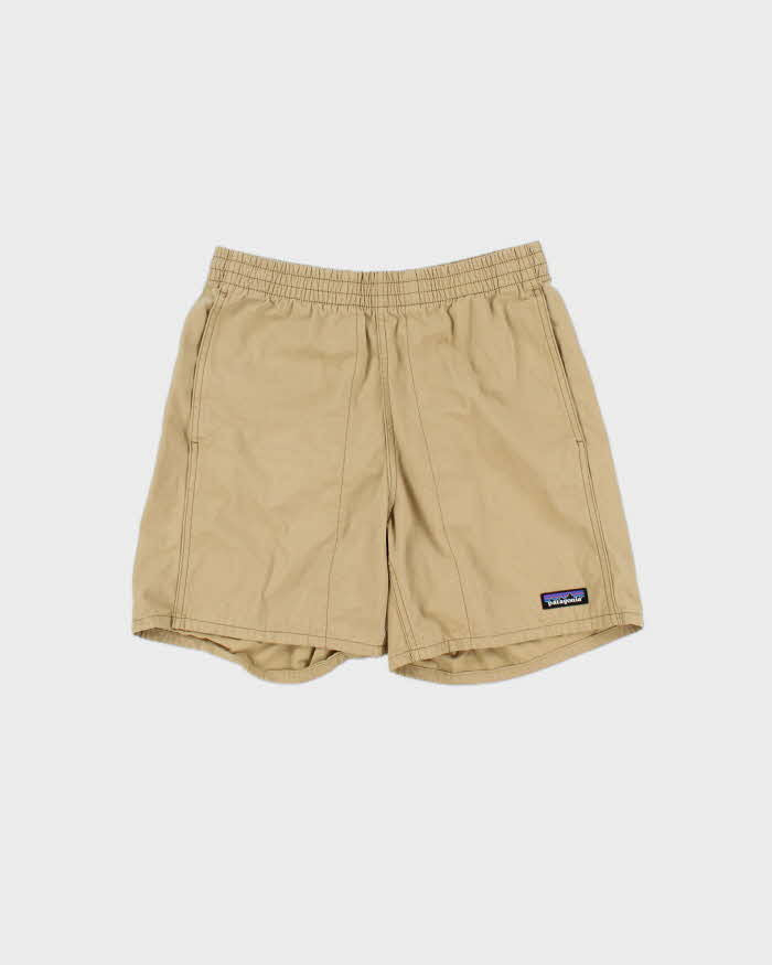 Vintage Patagonia Khaki Cotton Canvas Loose Fit Drawstring Shorts - S