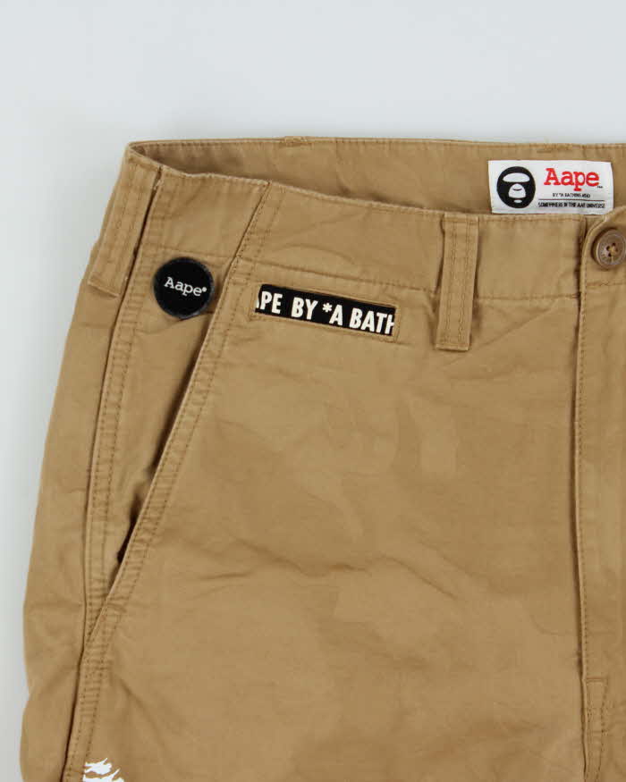 Aape By A Bathing Ape Khaki Desert Camo Aape Universe Chino Shorts - M