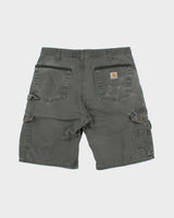 Vintage Carhartt Moss Ripstop Rugged Flex Canvas Relaxed Fit Carpenter Shorts - W34