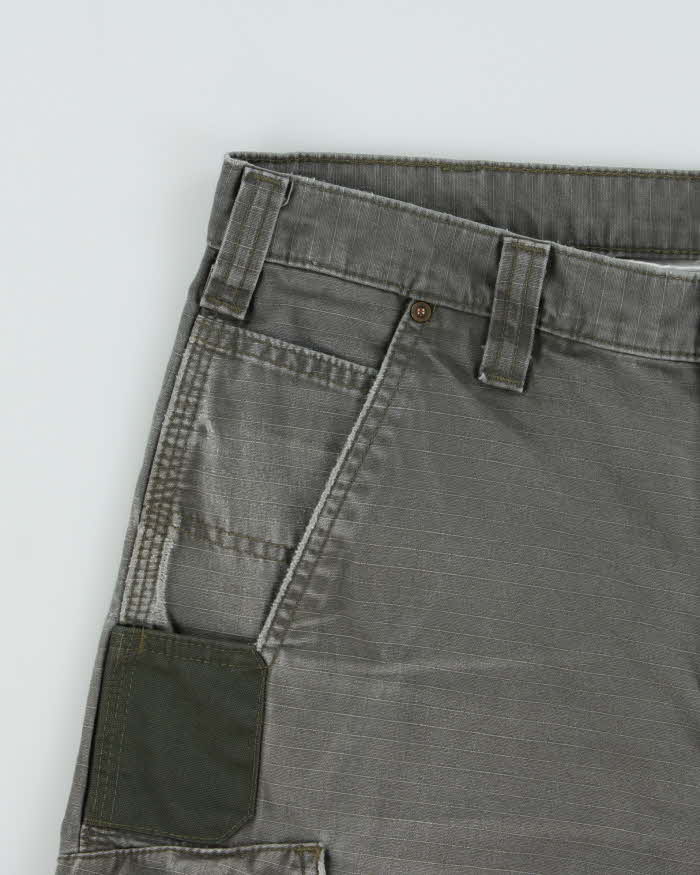 Vintage Carhartt Moss Ripstop Rugged Flex Canvas Relaxed Fit Carpenter Shorts - W34