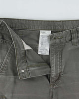 Vintage Carhartt Moss Ripstop Rugged Flex Canvas Relaxed Fit Carpenter Shorts - W34