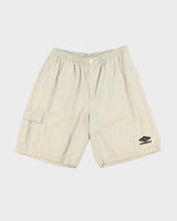 Vintage 1990s Umbro Desert Khaki Canvas Wide Leg Relaxed Fit Shorts - M