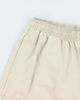 Vintage 1990s Umbro Desert Khaki Canvas Wide Leg Relaxed Fit Shorts - M