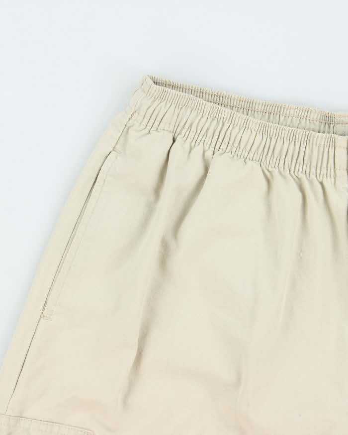 Vintage 1990s Umbro Desert Khaki Canvas Wide Leg Relaxed Fit Shorts - M