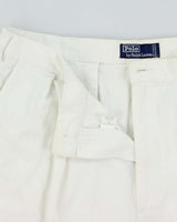 Vintage 1990s Polo Ralph Lauren Double Pleated Chino Relaxed Fit Leg Bermuda Shorts - W36