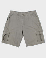 Vintage Y2K 00s Levi's Batwing Khaki Canvas Relaxed Fit Wide Leg Cargo Shorts - W38