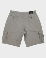Vintage Y2K 00s Levi's Batwing Khaki Canvas Relaxed Fit Wide Leg Cargo Shorts - W38