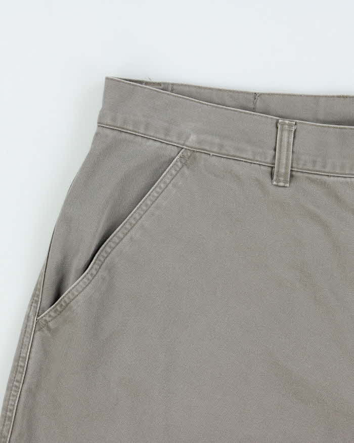 Vintage Y2K 00s Levi's Batwing Khaki Canvas Relaxed Fit Wide Leg Cargo Shorts - W38