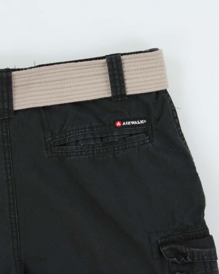 Vintage Y2K 00s Airwalk Canvas Relaxed Fit Belted Cargo Shorts - W30