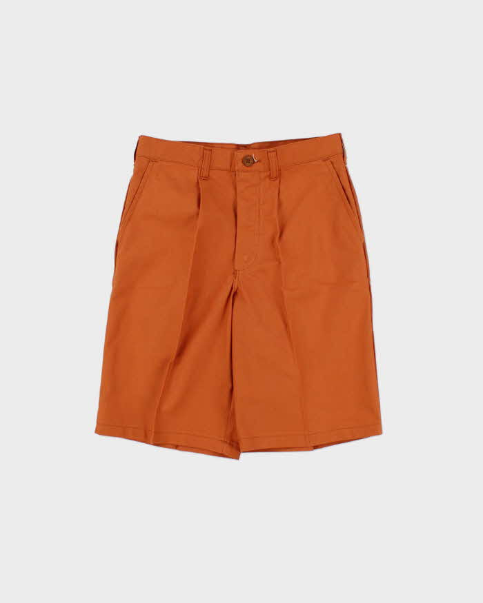DSWT Vintage 1970s Wrangler Tan Pleated Cotton Bermuda Shorts - W29