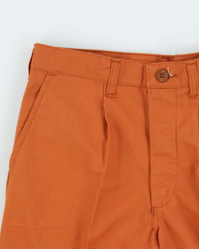 DSWT Vintage 1970s Wrangler Tan Pleated Cotton Bermuda Shorts - W29