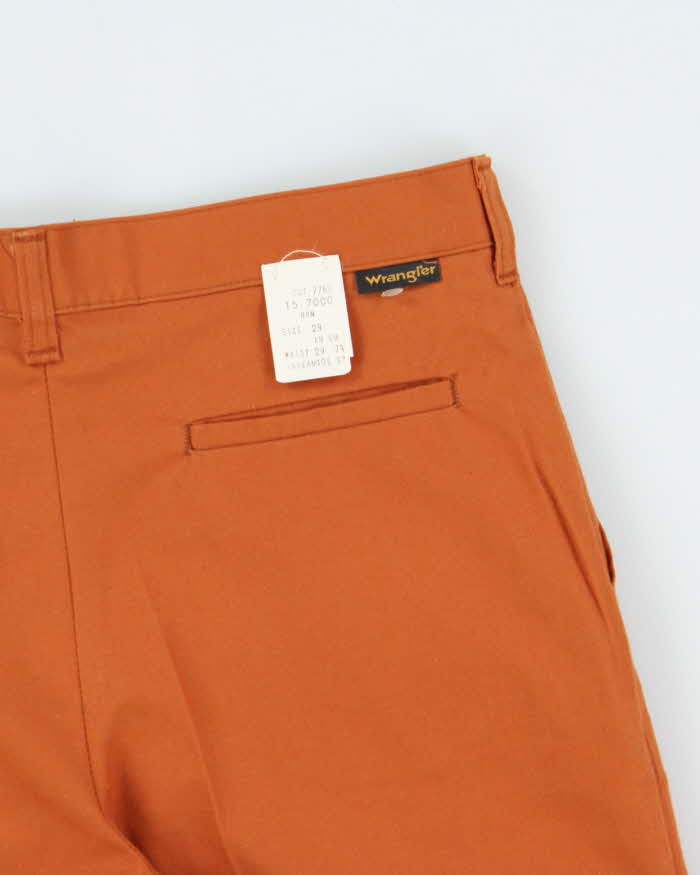 DSWT Vintage 1970s Wrangler Tan Pleated Cotton Bermuda Shorts - W29