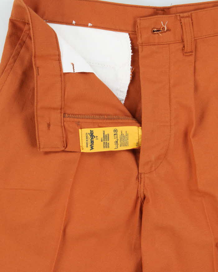 DSWT Vintage 1970s Wrangler Tan Pleated Cotton Bermuda Shorts - W29