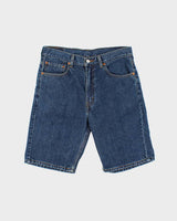 Vintage Y2K 00s Levi's 505 Dark Wash Denim Relaxed Fit Knee Length Shorts - W33