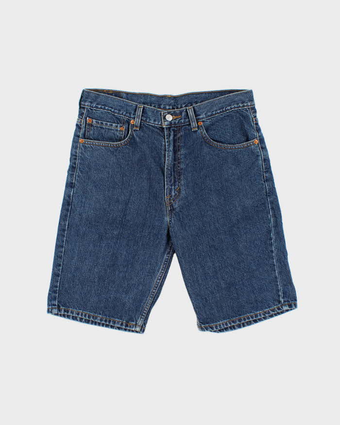 Vintage Y2K 00s Levi's 505 Dark Wash Denim Relaxed Fit Knee Length Shorts - W33
